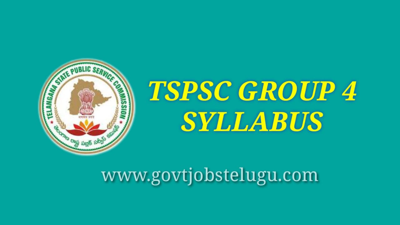 TSPSC GROUP 4 SYLLABUS